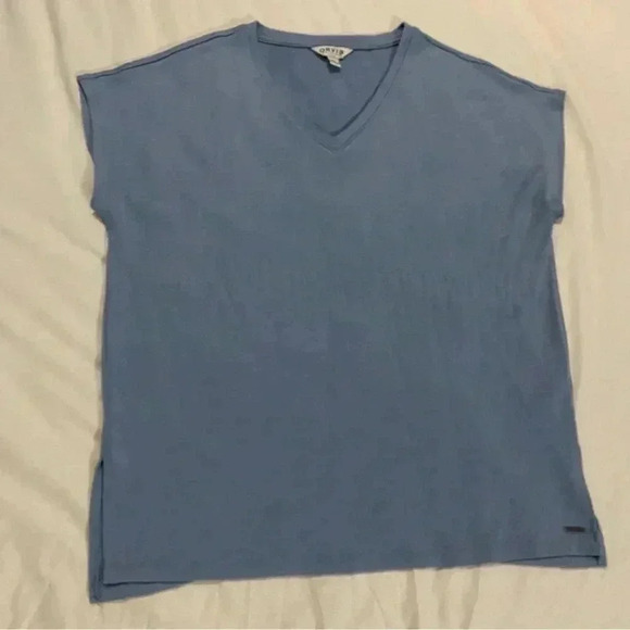 🎈Orvis Women's Short  Sleeve V-Neck Tunic Knit Top Size L - Picture 4 of 7